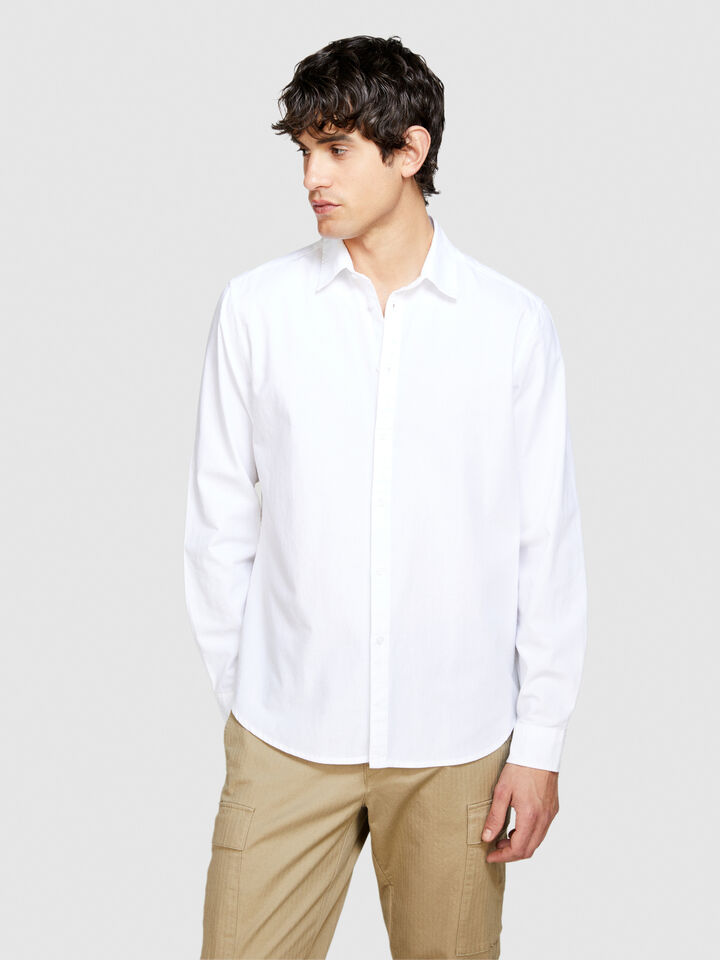 Oxford shirt - men's slim fit shirts - White | Sisley image number 4